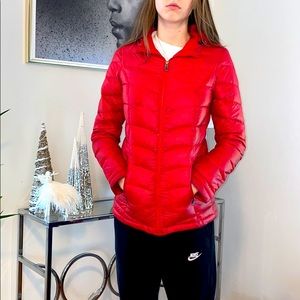 Northface quilted goose down jacket.